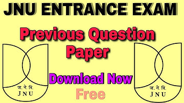 Jnu Entrance Previous Question Paper