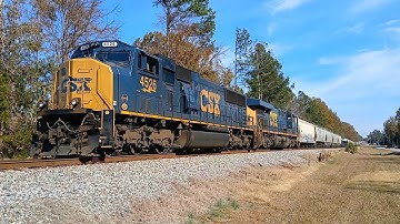 CSXT 4526 SD70MAC Leads CSX Train M582 At Clinton SC On The Monroe Subdivision 