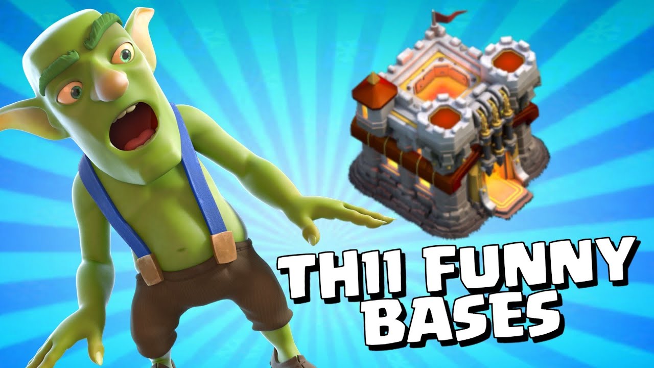 TOP 10|TH11 FUNNY BASE WITH LINKS| TH11 TROLL BASE|COC MEME BASE|TOWN HALL11 BASE LINKS|COC FUN BASE