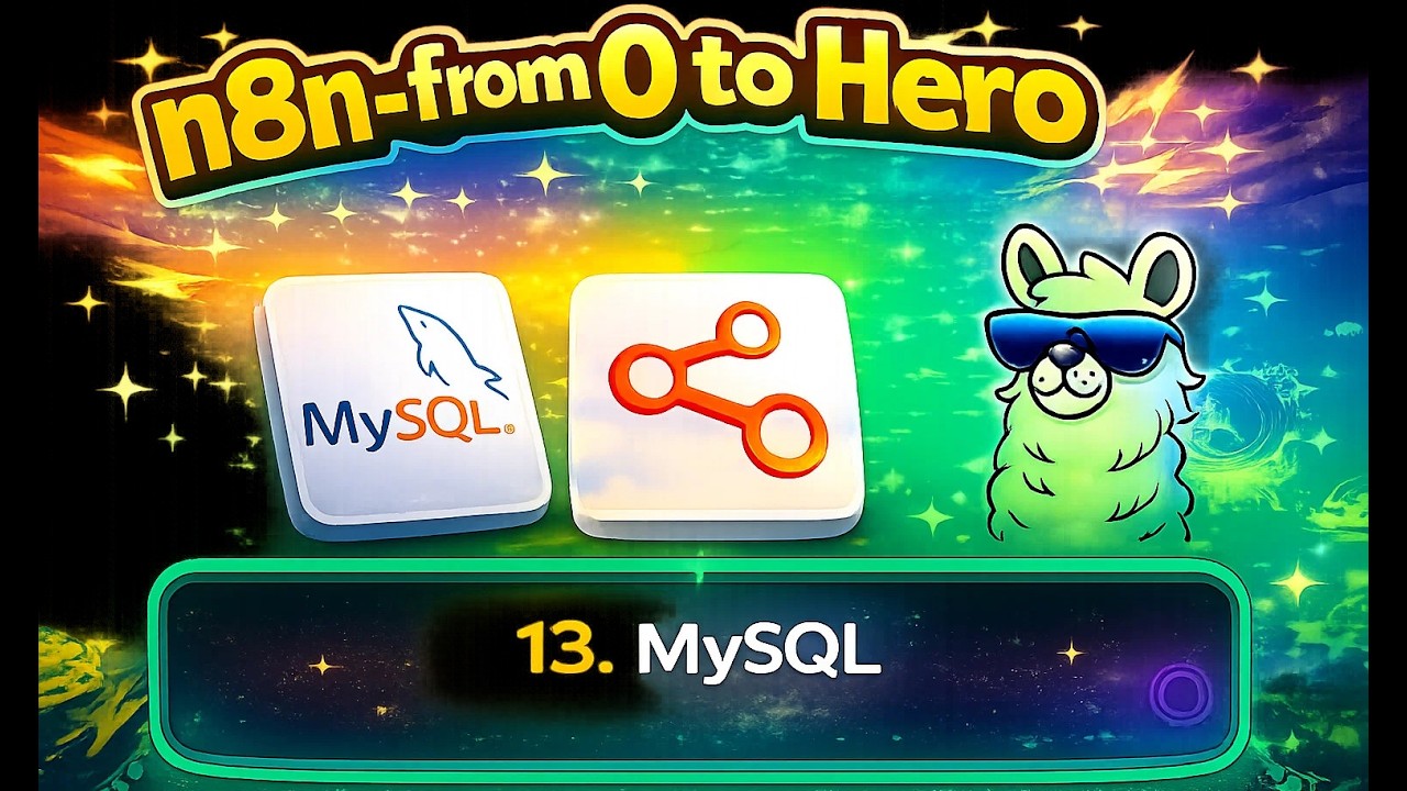 n8n MySQL integration tutorial showing database connection and query workflow