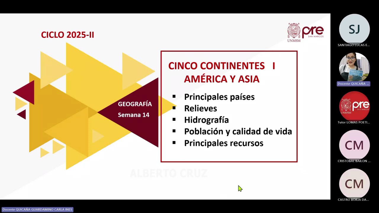 Geografía/Cívica - Semana 14 - Pre San Marcos Ciclo 2025-II (Nuevo Ciclo)