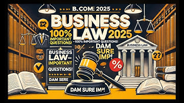BUSINESS LAW B.COM 2ND SEMESTER OU IMPORTANT||DAM SURE IMP QUESTIONS 2025