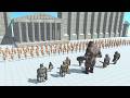 100 Archers Protect The Castle from Faction Attacks - Animal Revolt Battle Simulator | ARBS