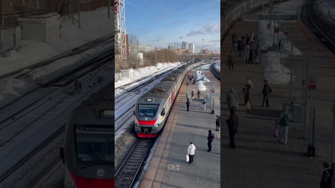 ￼ЭП2Д Прибывает на станцию Тушинская￼￼ 