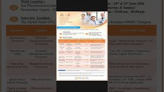 Sun Pharma Mega Hiring 2026 | Walk-In Interview Hyderabad | Pharma Jobs
