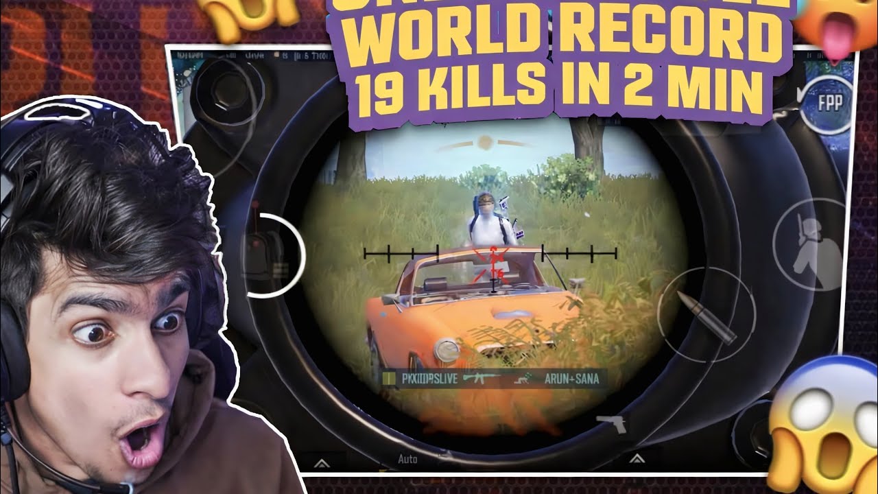 WORLD RECORD 😱 19 Kills in 2 min || Bgmi Fastest 19 kills || pubg fastest 19 kills of the history ☠️