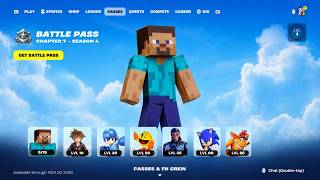 SEASON 4 Official Battle Pass (ALL Skins) - Fortnite