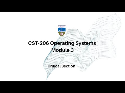 CST-206 Operating Systems | Mod-3 | Critical Section | KTU CSE