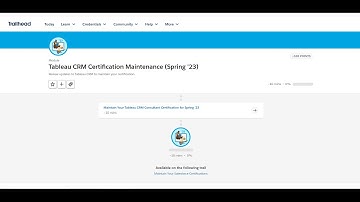 Tableau CRM Certification Maintenance (Spring 