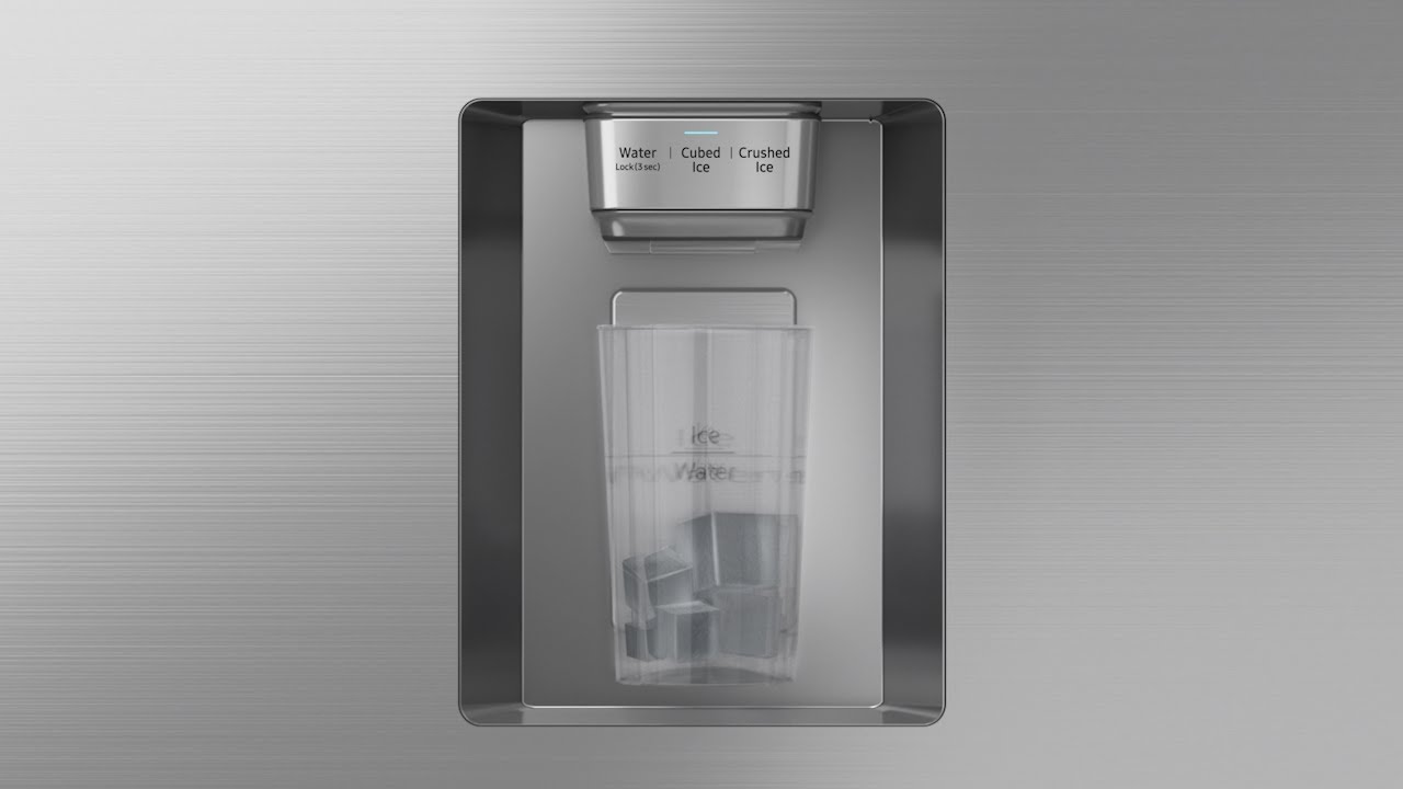 Kako namestiti avtomat za led in vodo pri dvodelnem hladilniku Samsung? |  Samsung SI