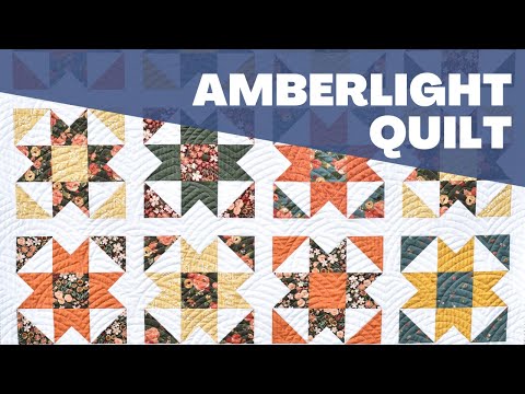 Fat Quarter Quilt Tutorial | Amberlight Quilt | Modern Quilt Tutorial | Radiant Star Quilt
