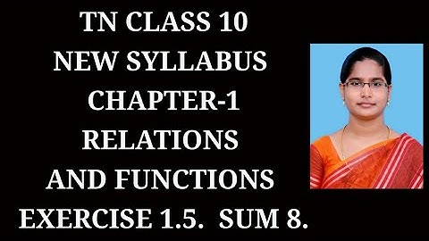 10th maths ch-1 Relations and Functions Ex-1.5 (8th sum) samacheer 2021