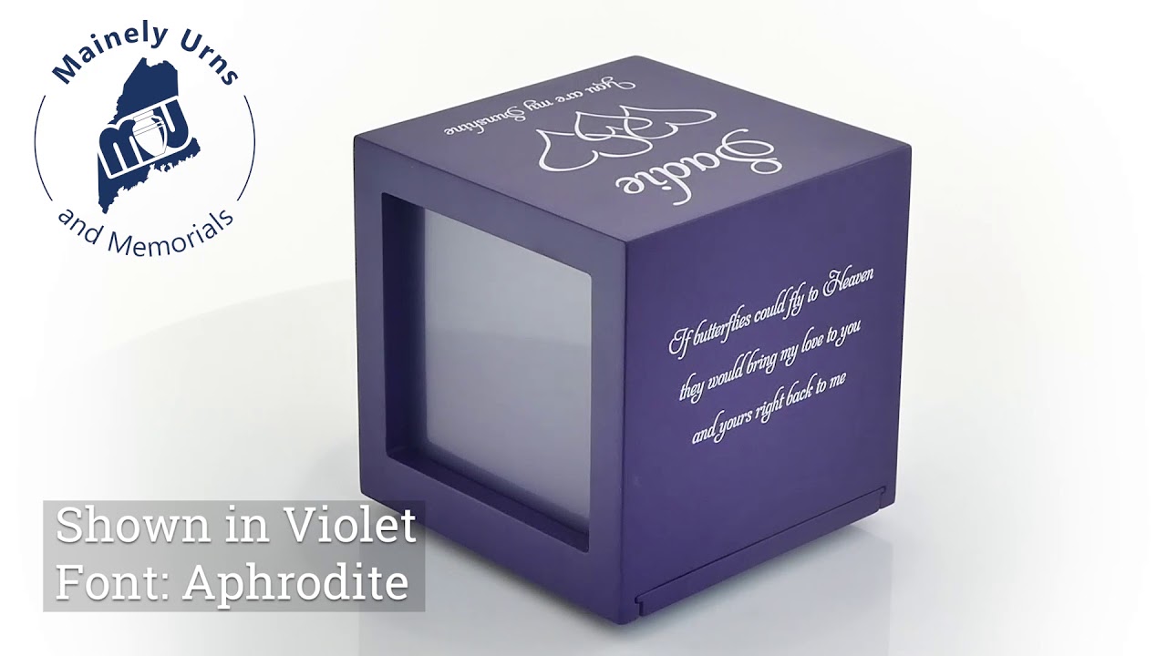 Rotating Violet MDF Photo Cube