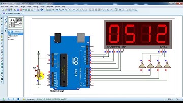 Arduino with ADC module and 7-segment display Proteus simulation