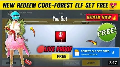 ✨Forest Elf Set Free😍Pubg Lite Redeem Code Today|Pubg Lite Redeem Code|Pubg Mobile Lite Redeem Code