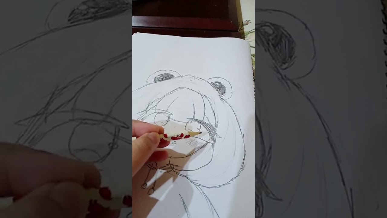 drawing a frog girl🐸