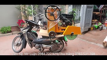 Máy cắt bê tông kc16 lắp động cơ GX390 Thái lắp lưỡi cắt bê tông D350-D400-D500, bảo hành 06 tháng