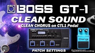 BOSS GT-1 CLEAN SOUND and Chorus for DIRECT PA use or Direct Recordings [Som Limpo em Linha].