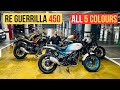 RE Guerrilla 450 All 5 Colours - White, Silver, Black, Yellow, Gold 🔥🔥🔥