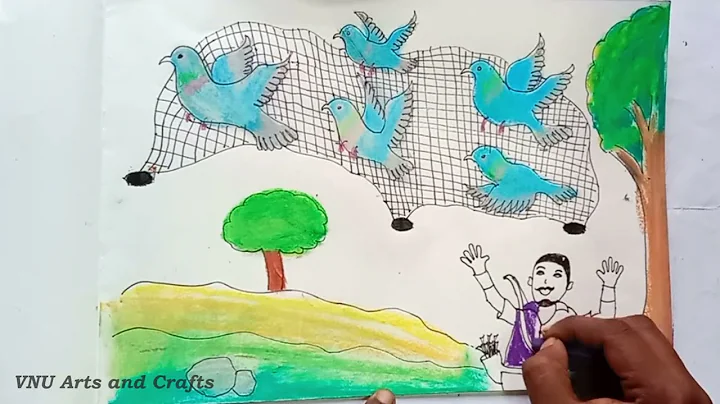 Unity is strength drawing || Story drawing for kids || Oil pastels drawing #VNU Arts and Crafts