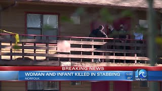 Woman and infant dead after stabbing in Norfolk, person detained