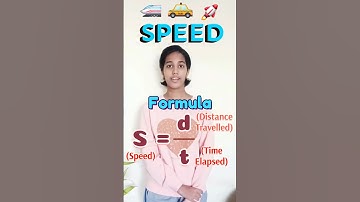 What is Speed? | Speed Formula Explained with Examples 🚗