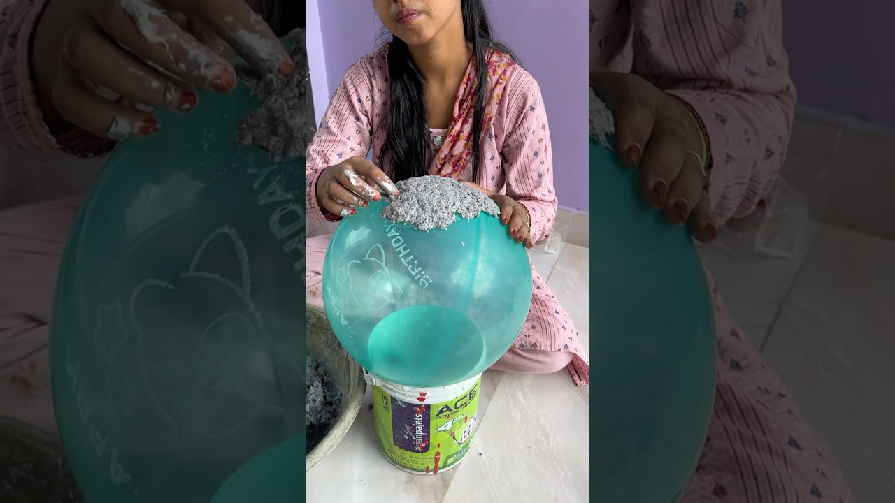 Ballon and Newspaper craft idea 