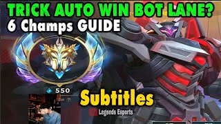 Wild Rift China Tốc chiến | Support Guide: Tricks Win Bot Lane Subtitles | Sovereign 550 LP Live