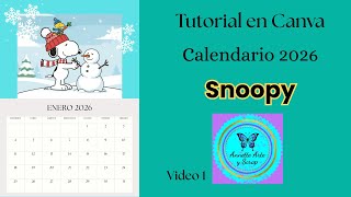Canva Tutorial - 2026 Calendar - Snoopy - Video 1
