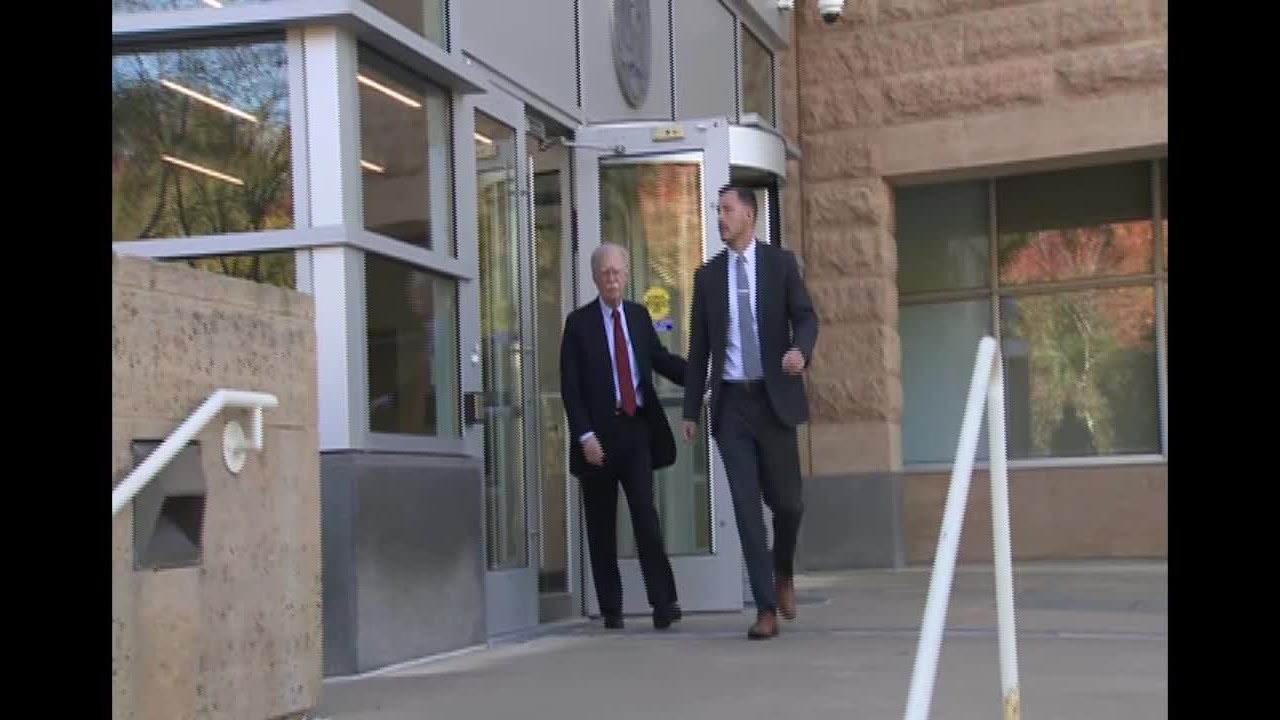 John Bolton leaves federal courthouse after pleading not guilty to 18 counts of mishandling secret