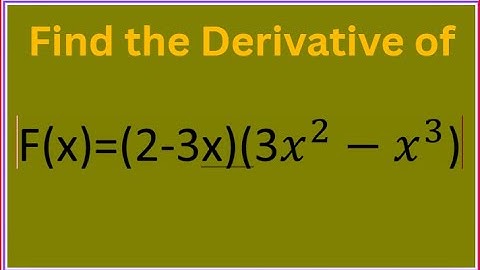 How to Apply the Multiplication Rule of Derivative
