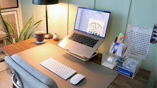 2021 DESK TOUR & how I organized my workspace ✨