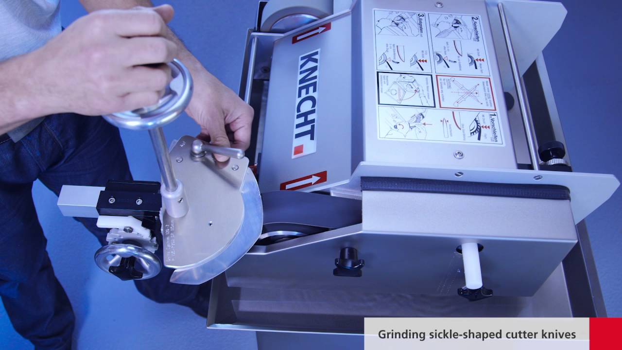 USK 160 S – Grinding sickle-shaped cutter knives - YouTube