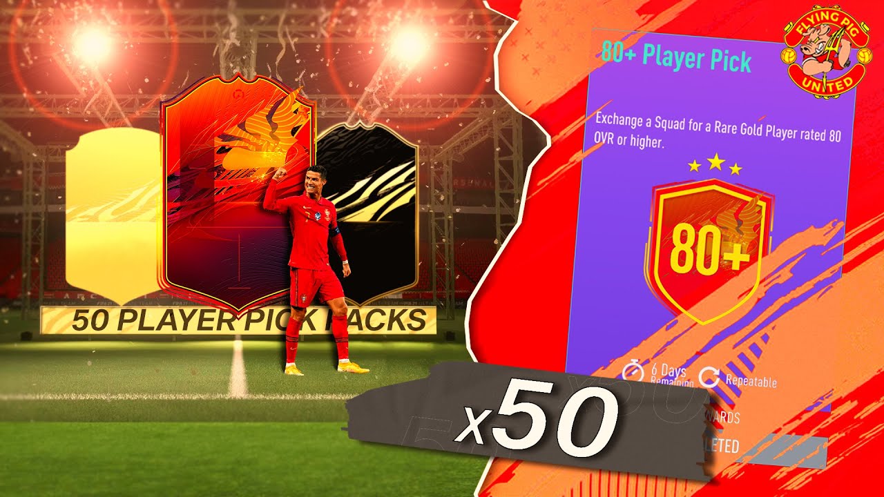 INSANE HEADLINERS PACKED! - 50 80+ PLAYER PICK PACKS - FIFA 21 PACK OPENING