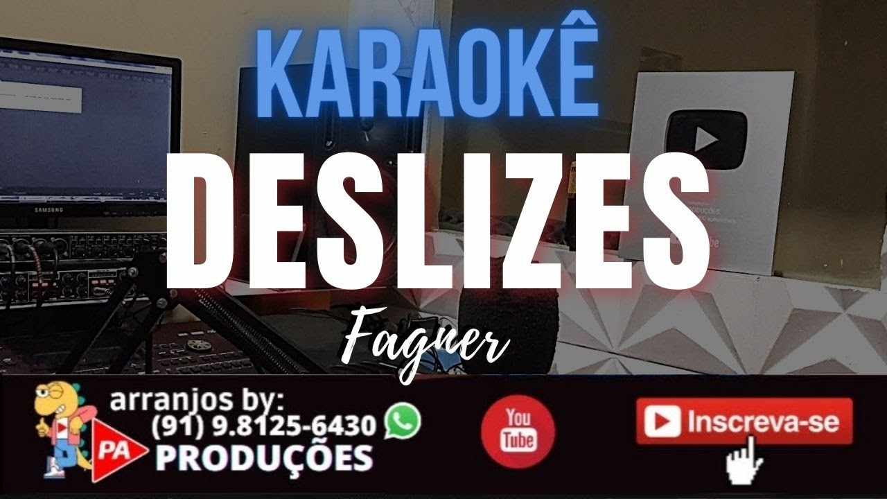 Deslizes - Fagner playback karaoke gvbt guitar video backing track  scrolling chords and lyrics 