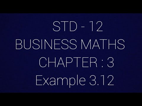 STD - 12 || BM || Example 3.12 - YouTube