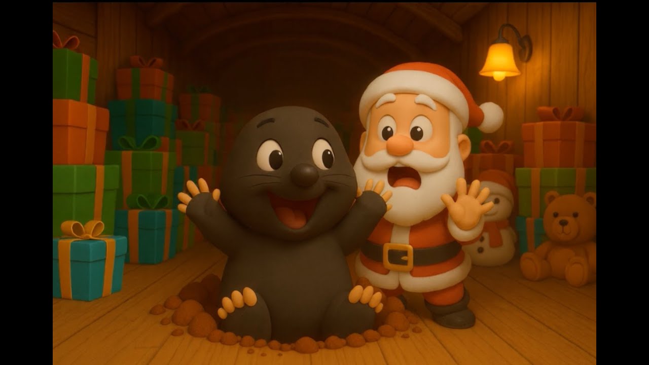 🎅🦌⭐🎶  신나는 크리스마스 모험! 산타와 두더지가 선물 나누는 특별한 밤!