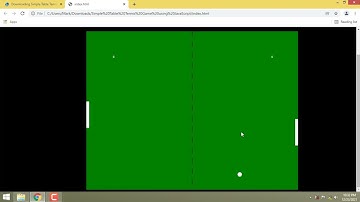 Simple Table Tennis Game using JavaScript