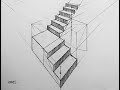 Como dibujar escalera con perspectiva de 2 puntos de fuga