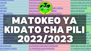 TAZAMA: MATOKEO YA KIDATO CHA PILI 2022|FORM TWO RESULTS NECTA 2022/23