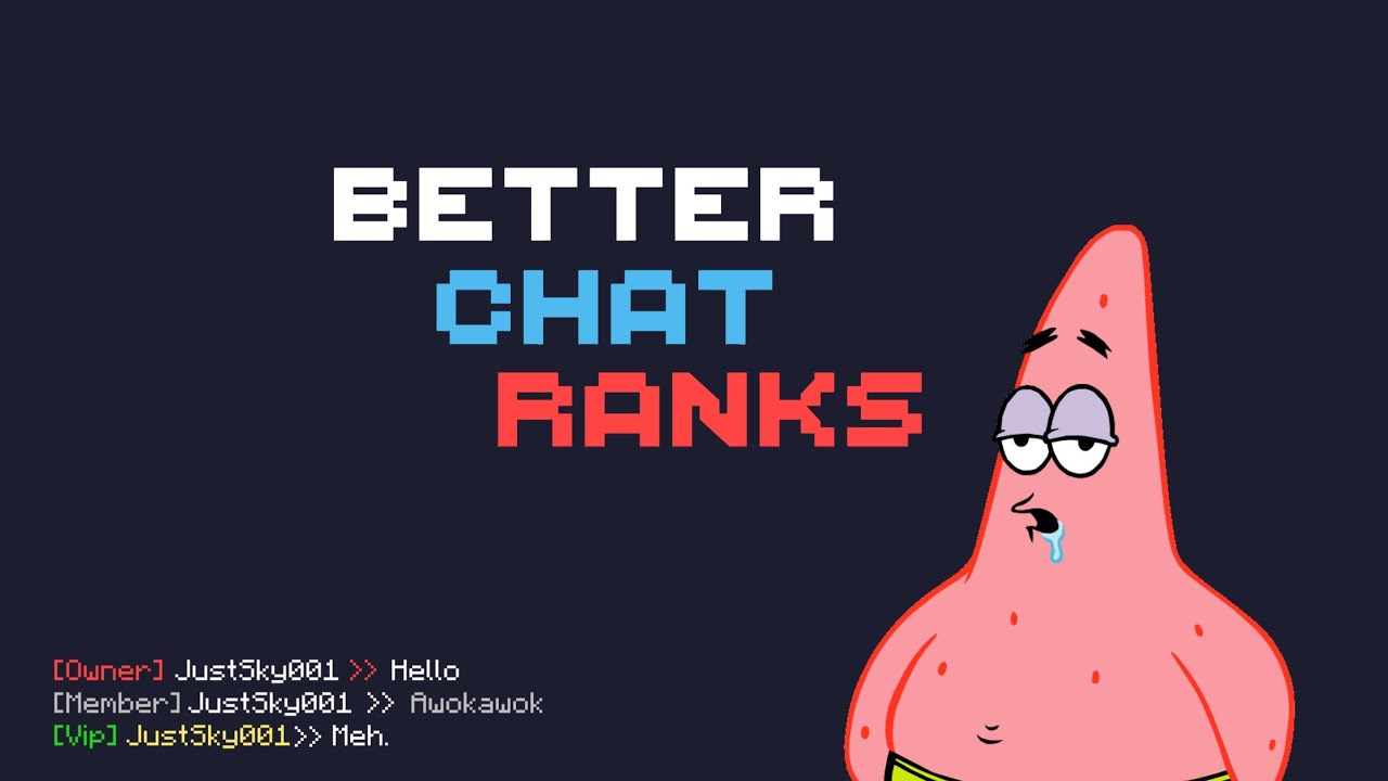 Better Chat Ranks Addon V1.1 | Support MCPE 1.19.50+ - YouTube