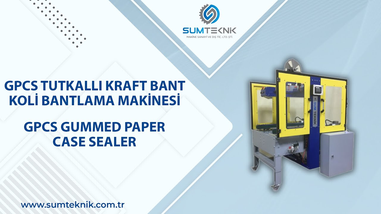 GPCS Tutkallı Kraft Bant Koli Bantlama Makinesi- GPCS Gummed Paper Case Sealer