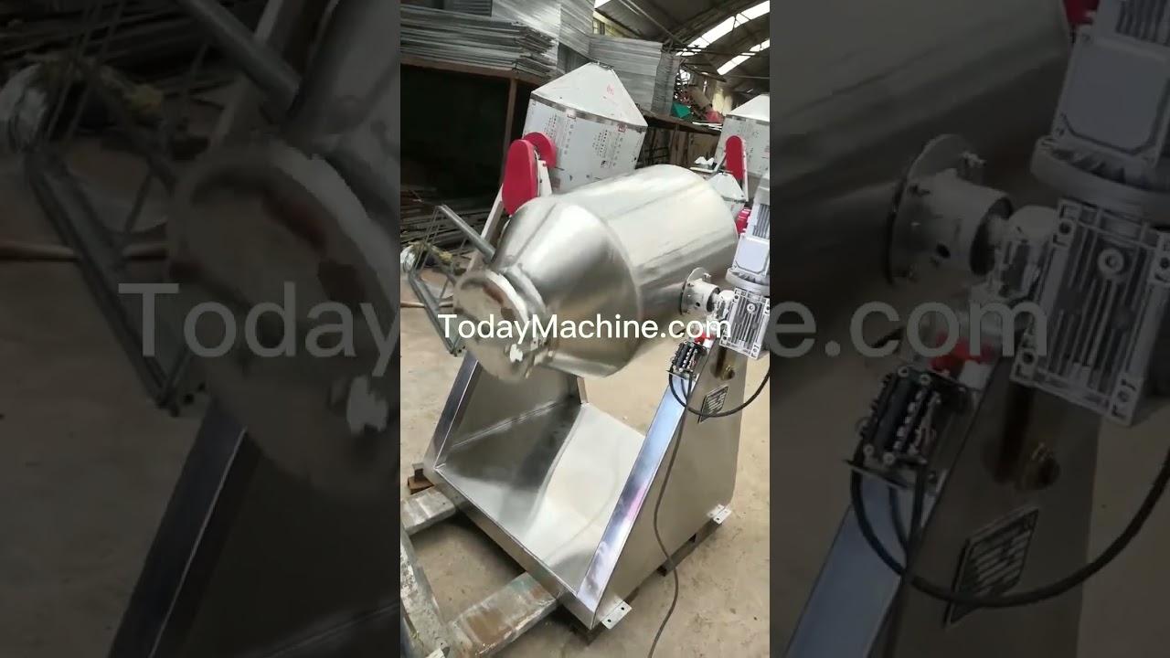3D Rotating Drum Industrial Powder Mixer Mixing Machine