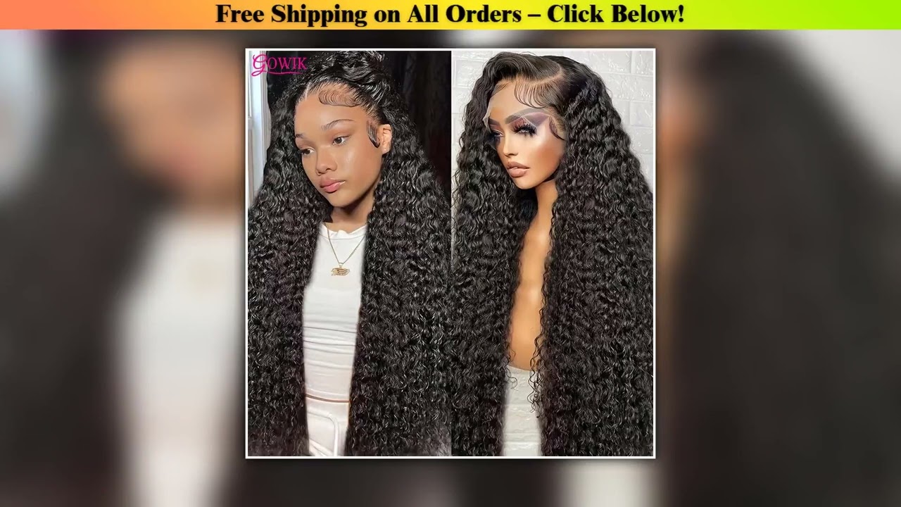 Deep Wave Lace Front Wigs Human Hair 13x6 HD Lace Frontal Wigs Pre Plucked 250% Density Deep Curly