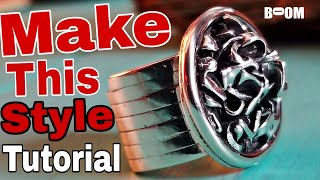 Ep.16) Creating Abstract Ring | Art Deco Shank | #jewelrytutorial #silversmith #handmadejewelry