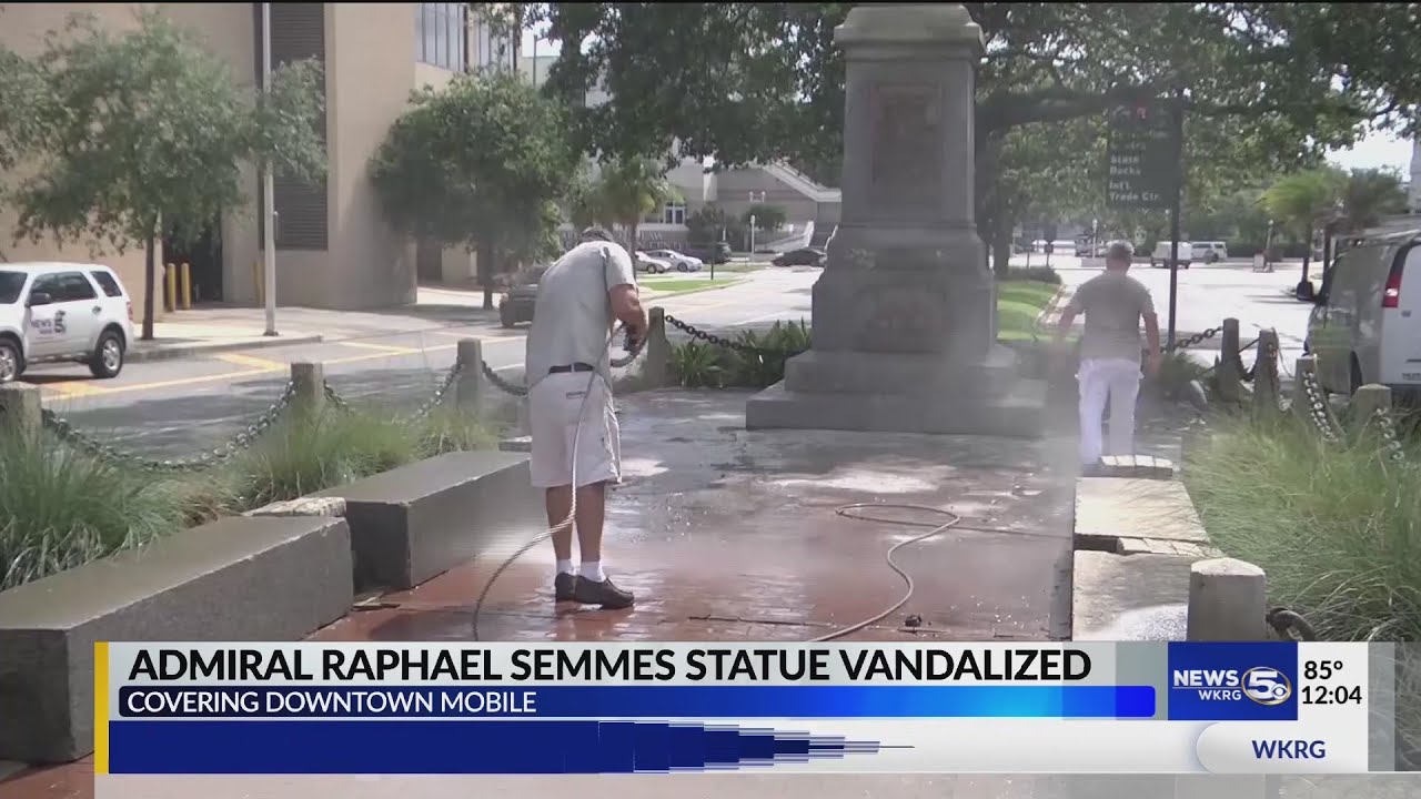 VIDEO: Raphael Semmes Statue Vandalized