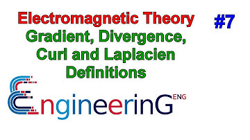 Electromagnetic Theory #07 Gradient, Divergence, Curl and Laplacien Operations Definitions
