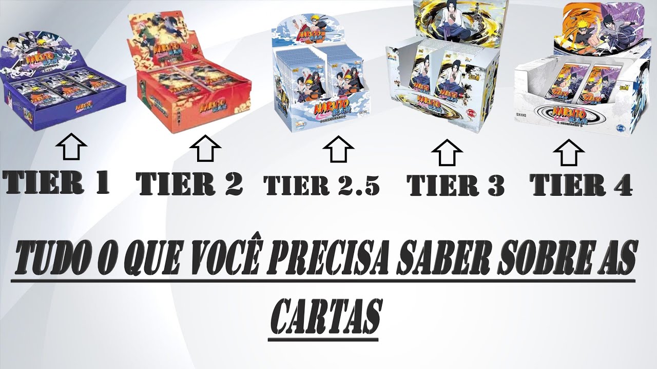 GUIA COMPLETO das Cartas OFICIAS de Naruto | Kayou Naruto Cards