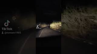 Carretera de noche en Aquiles Serdán, Tamala, Colima México,
