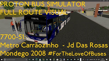 FULL ROUTE VISUAL | 7700 51: Metro Carrãozinho  - Jd Das Rosas | Mondego 2008